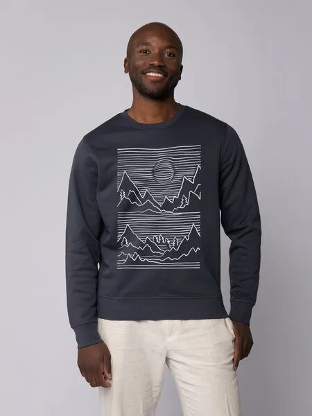 watapparel watapparel Sweatshirt Unisex Mountains, India ink grey, – Produktbild 2 von 4