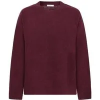 KnowledgeCotton Apparel KnowledgeCotton Apparel Rundhals-Strickpullover aus Lammwolle RWS, Rot (fig), – Produktbild 1 von 1