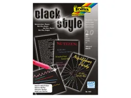 folia folia "Black Style" Gelschreiber Papier, DIN A4, 100 g/m², 20 Blatt – Produktbild 1 von 1