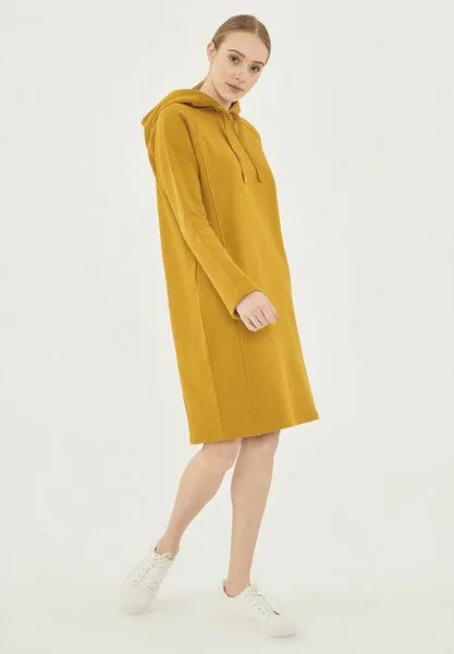 ORGANICATION ORGANICATION Sweatkleid aus Bio-Baumwolle, Tobacco, – Produktbild 3 von 4
