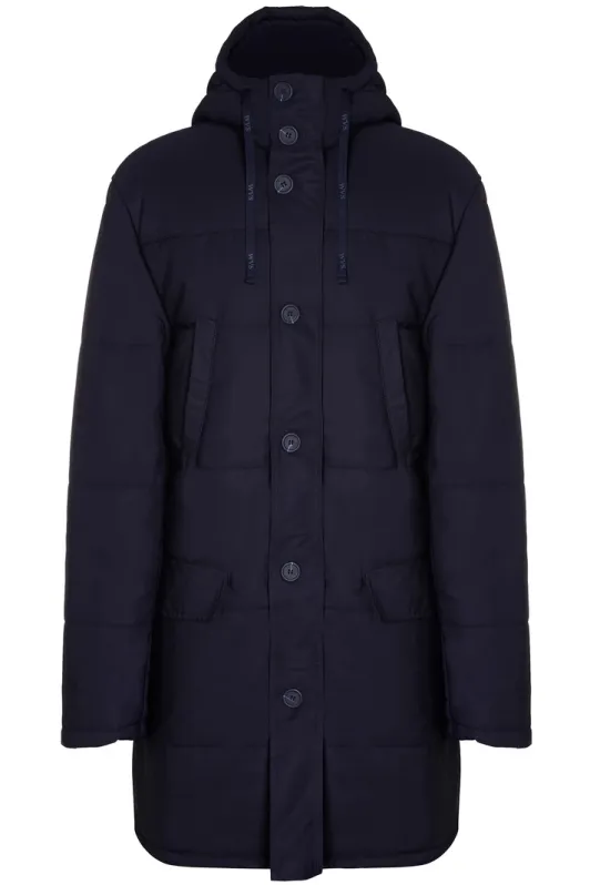 Will's Vegan Store Will's Vegan Store Herren Steppparka, Extra dunkelblau, – Produktbild 2 von 2