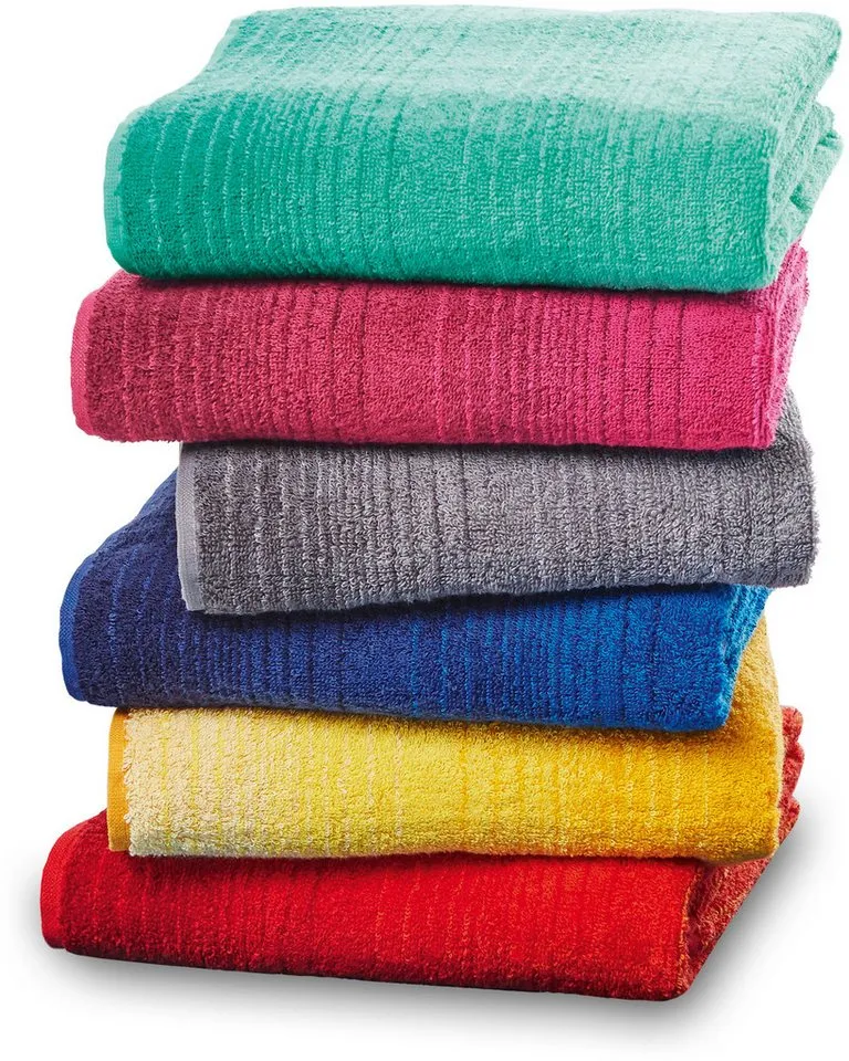 dyckhoff dyckhoff Handtücher Colori, Walkfrottee (Packung, 1-St), mit Farbverlauf, Rosa, – Produktbild 4 von 4