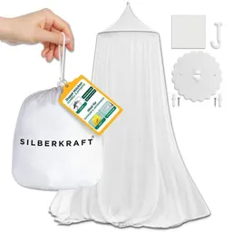 Silberkraft Silberkraft Moskitonetz mit Klebehaken fürs Bett, Reisen, Outdoor und Camping – Produktbild 1 von 1