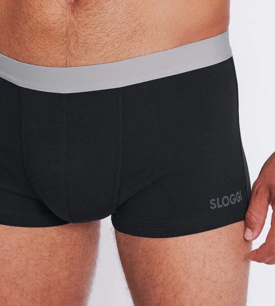Sloggi Sloggi 2x Herren Hipster Panty GO ABC 2.0 Bio-Baumwolle, Schwarz, – Produktbild 3 von 5