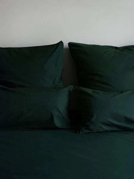 erlich textil erlich textil Cotton Select Spannbettlaken aus Bio-Baumwolle, made in Europe, Waldgrün, – Produktbild 1 von 4