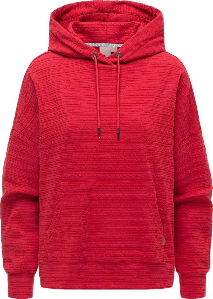 ragwear ragwear Kapuzenpullover Pirita Crepe Hoodie mit verstellbarer Kapuze, Rot, – Produktbild 2 von 4