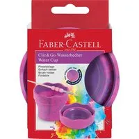 Faber-Castell Faber-Castell Wasserbecher "Clic&Go" Art & Graphic, pink marble – Produktbild 1 von 1