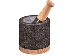 cilio cilio Mörser "MERKUR" mit Untersetzer aus Buchenholz, Ø 10 cm – Produktbild 1 von 1