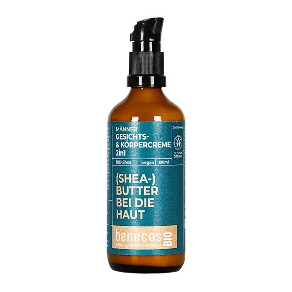 Benecos benecosBIO (SHEA-)BUTTER BEI DIE HAUT GESICHTS- & KÖRPERCREME – MÄNNER – Produktbild 1 von 1