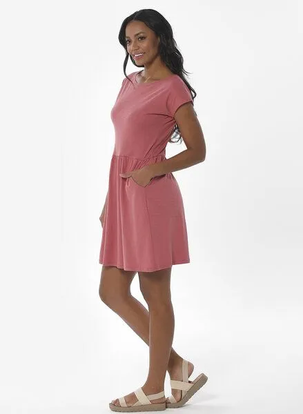 ORGANICATION ORGANICATION Slub-Jersey-Kleid aus Bio-Baumwolle, Rosa (desert rose), – Produktbild 2 von 4