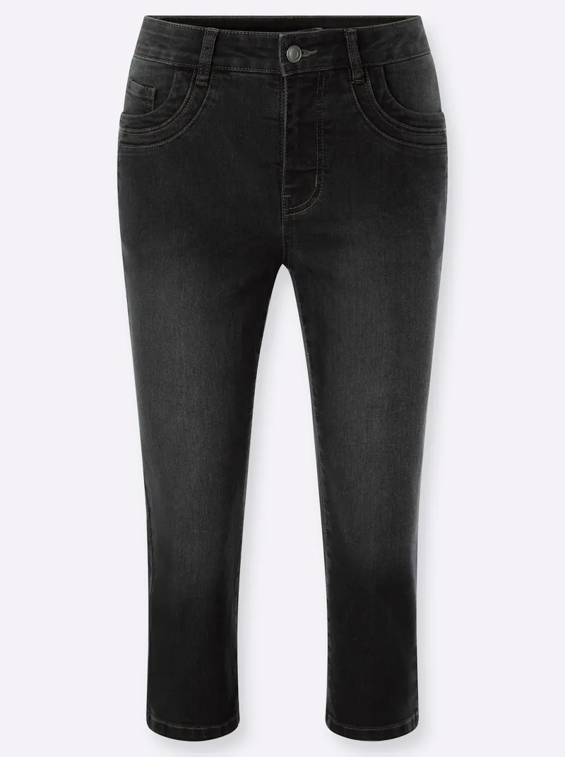heine Caprijeans, Black denim, – Produktbild 2 von 2