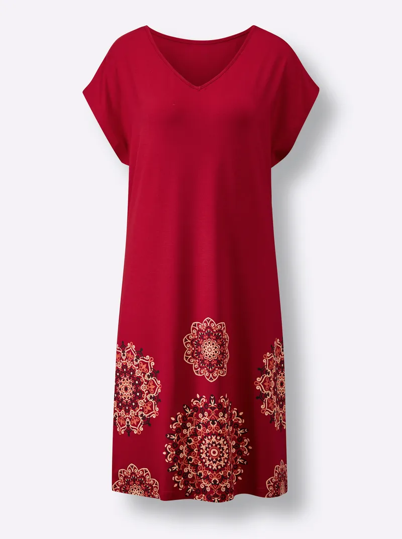 feel good Sommerkleid rot-schwarz, Rot-schwarz, – Produktbild 1 von 2