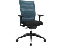 Topstar Topstar Bürodrehstuhl 'AirWork' mit Armlehnen, Sitz schwarz, Rücken petrol – Produktbild 1 von 1