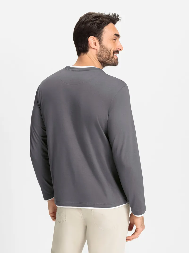 Catamaran Langarmshirt marine + anthrazit, Marine + anthrazit, – Produktbild 3 von 3