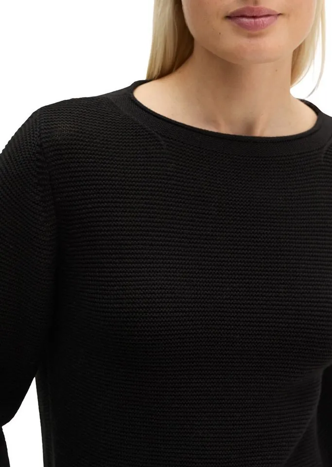 Marc O'Polo Marc O'Polo Strickpullover regular aus Organic Cotton, Schwarz, – Produktbild 2 von 5