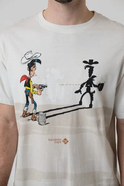 Bavarian Caps Bavarian Caps Herren T-Shirt Lucky Luke: Schatten, Beige, – Produktbild 2 von 3