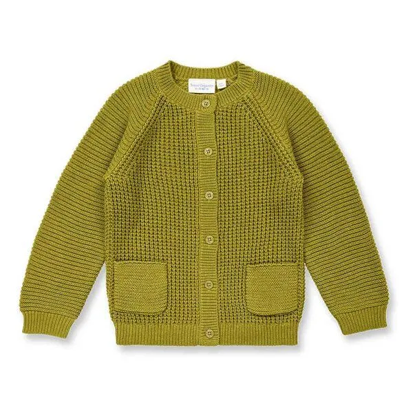 Sense Organics Sense Organics Kinder Strickjacke, Modell TULIA, Grüner tee melange, – Produktbild 1 von 3