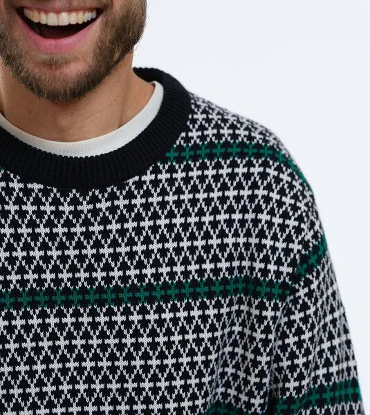 Gary Mash GARY MASH Strickpullover James aus Biobaumwolle, Muster (mehrfarbig), – Produktbild 4 von 4