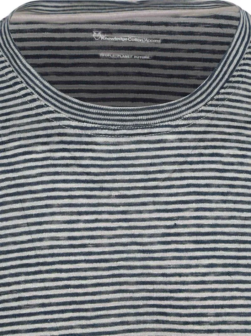 KnowledgeCotton Apparel KnowledgeCotton Apparel T-shirt Streifen Navy - Größe XL, Blau, – Produktbild 1 von 5