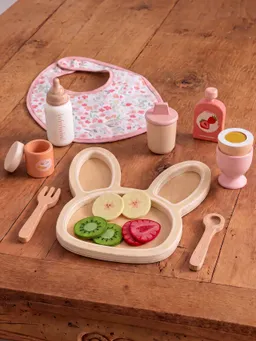 Vertbaudet Vertbaudet Puppenmahlzeit-Set Essen & Füttern Holz FSC® – Produktbild 1 von 1