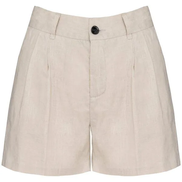 Greenspired Greenspired Damen Short aus 100 % Leinen, Sand, – Produktbild 1 von 2