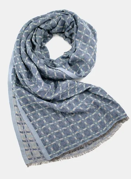 Djian Djian KATINKA Schal - Baumwolle (kbA), Blau, – Produktbild 1 von 3