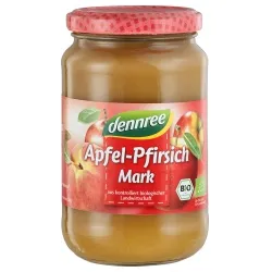 dennree Apfel-Pfirsich-Mark, ungesüßt – Produktbild 1 von 1