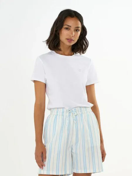 KnowledgeCotton Apparel KnowledgeCotton Apparel Cotton elastic waist shorts, Stripe (blau), – Produktbild 3 von 4