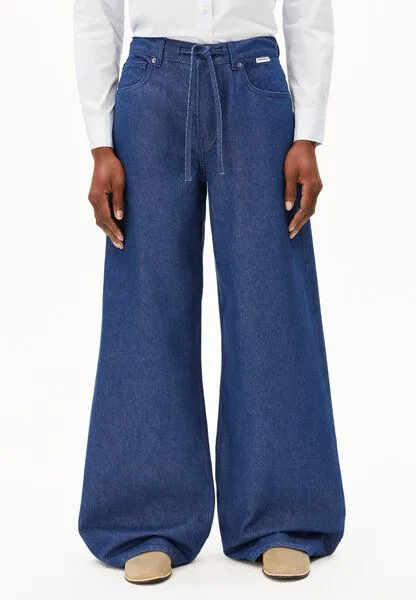 ARMEDANGELS ARMEDANGELS ASTRAEAAS Damen Wide Jeans Bio-Baumwoll Mix, Rinse, – Produktbild 1 von 3