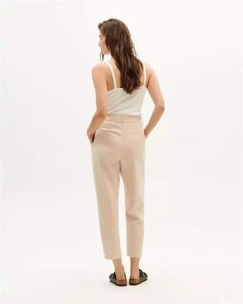 thinking mu thinking mu Bundfaltenhose - Hemp Rina - aus Bio-Baumwolle, Pearl (natur), – Produktbild 4 von 4