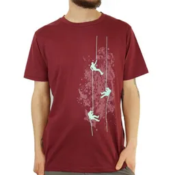 Spangeltangel Spangeltangel Herrenshirt "Kletterer", bedruckt, Herren, Siebdruck, sportlich – Produktbild 1 von 1