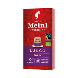 Julius Meinl Julius Meinl Inspresso Fairtrade Lungo 9, Nespresso-kompatibel, kompostierbar, 10 Kaffeekapseln, 56g – Produktbild 1 von 1