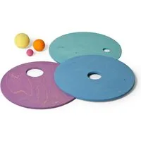 Grimms Grimms GRIMM’S x Stapelstein® Kullerscheiben cool pastell Scheiben Ø 21,4 cm , Kugeln Ø 20,35,45 mm – Produktbild 1 von 1