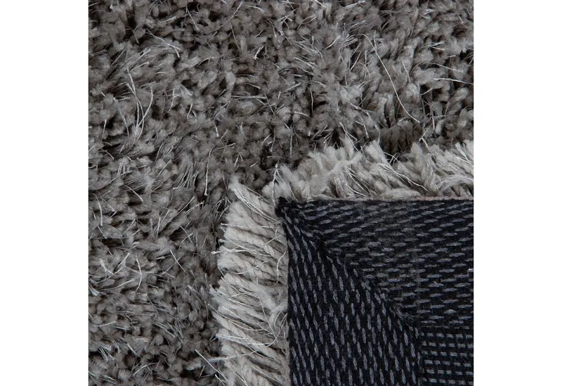 Consilio Concept Designteppich MONA Teppich Wohnzimmer Hochflor Shaggy langflorig handgefertigt, Silberfarben, – Produktbild 5 von 5