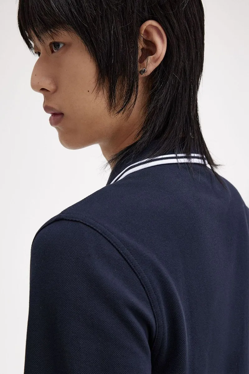 Fred Perry Fred Perry Langarm-Poloshirt Navy 238 - Größe XXL, Dunkelblau, – Produktbild 4 von 5