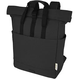 Unbranded Joey 15 Zoll GRS Rolltop Laptop-Rucksack aus recyceltem Canvas 15 L, schwarz – Produktbild 1 von 1