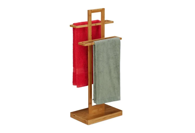 RELAXDAYS RELAXDAYS Handtuchständer Bambus Handtuchhalter stehend, Braun, – Produktbild 1 von 5