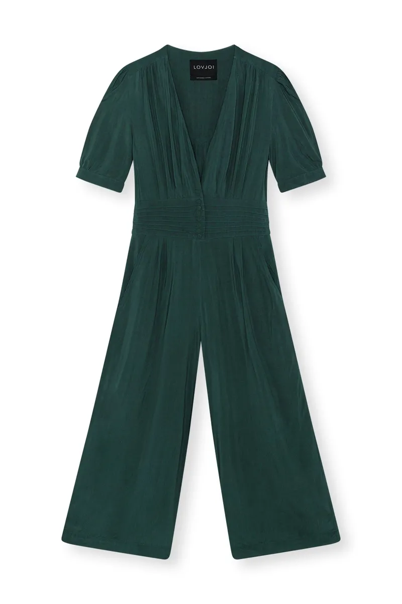 Lovjoi LOVJOI Damen vegan Jumpsuit Quendoline Mear Grün, Dunkelgrün, – Produktbild 2 von 2