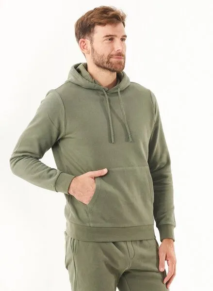 ORGANICATION ORGANICATION ESSENTIALS-HOOLDEN-Soft Touch Hoodie aus Bio-Baumwolle, Grün(olive), – Produktbild 3 von 4