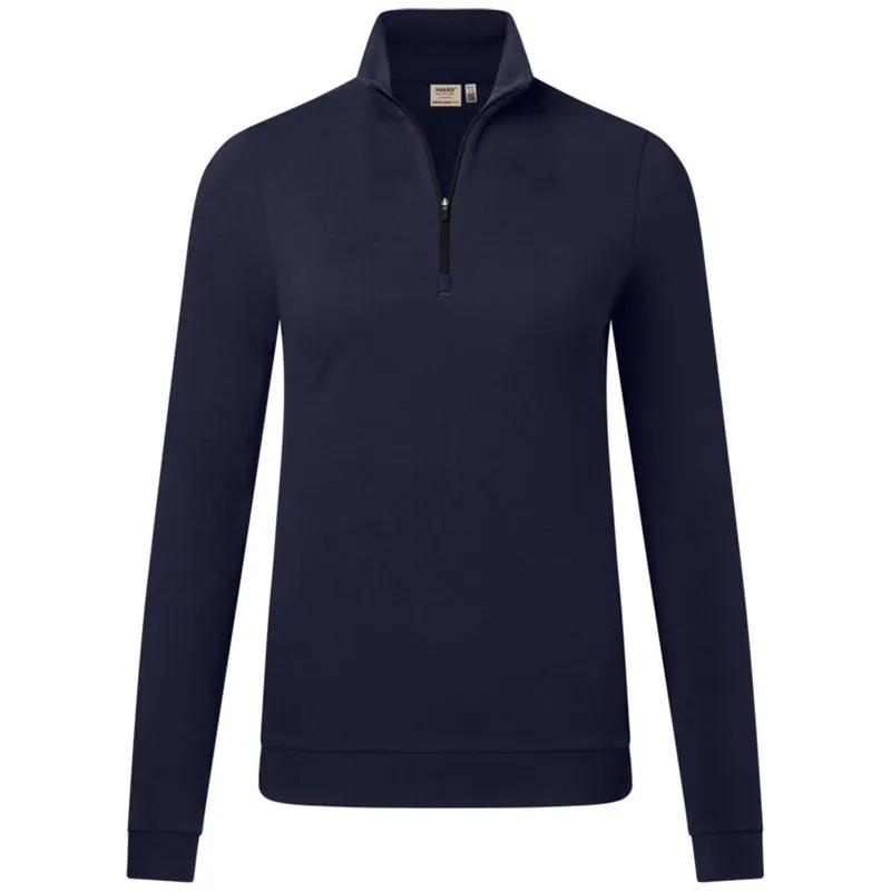 HAKRO HAKRO Zip-Longsleeve Piquè ECO #335 Gr. S tinte – Produktbild 1 von 1