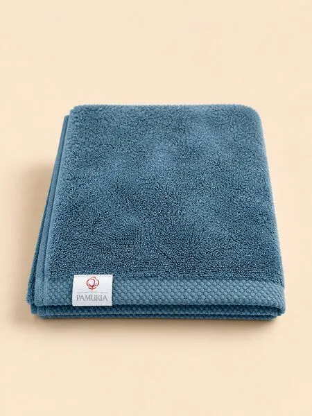 Pamukia Familien-Badset in Blau für 4 Personen aus 100 % Bio-Baumwolle | Kollektion Essence | Pamukia, Blau, – Produktbild 3 von 3