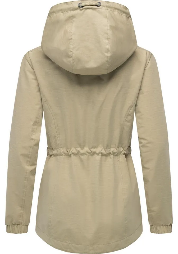 ragwear ragwear Outdoorjacke Dankka Tech Stylische Damen Übergangsjacke aus wasserdichtem Material, Braun, – Produktbild 4 von 5