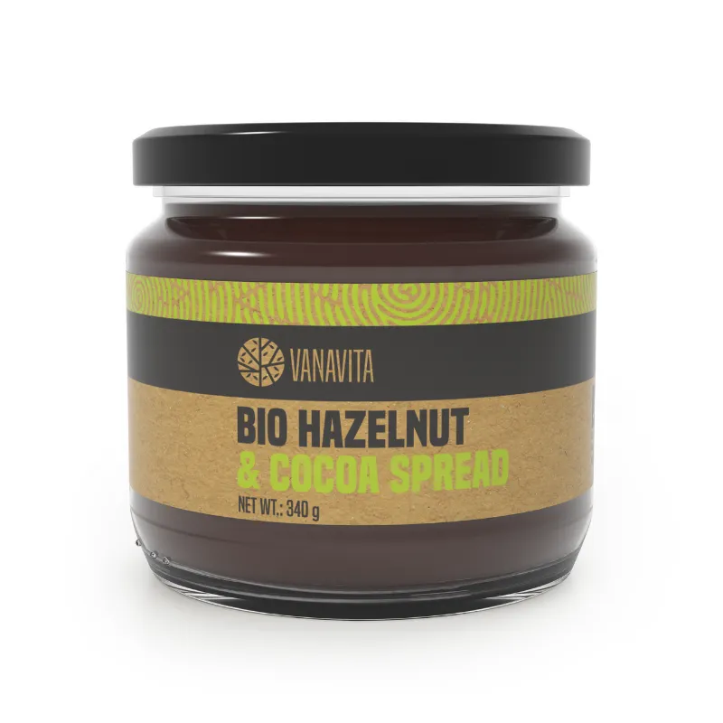 GymBeam Bio VanaVita BIO Haselnuss & Kakao Creme 340 g – Produktbild 1 von 1