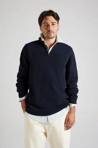 Trendsplant Trendsplant Bernia Quarter Zip Knit Ocean Blue, Blau, – Produktbild 2 von 4