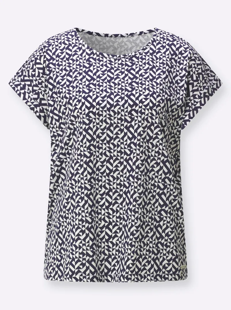 Witt Print-Shirt marine-ecru, Marine-ecru, – Produktbild 2 von 2