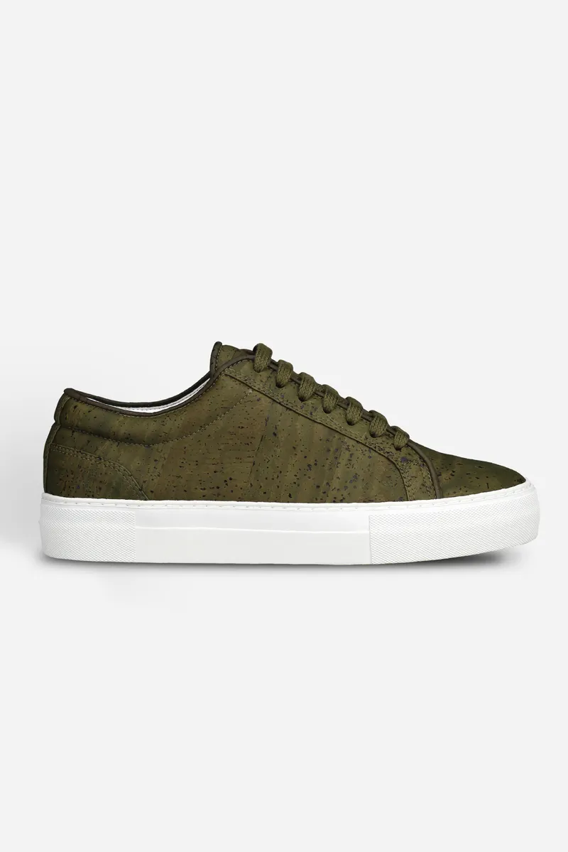 QURC QURC Herren vegan Sneakers Essential, Dunkelgrün, – Produktbild 1 von 2