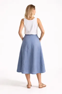 De IONESCU De IONESCU Damen vegan Midirock Leinen – Produktbild 1 von 1