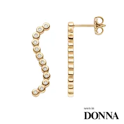 Maren Jewellery Wave Ohrring - 18K Gelbgold & Labordiamanten – Produktbild 1 von 1