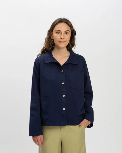 MATONA Matona Hemdjacke aus Baumwolle für Frauen / Twill Classic Jacket, Navy, – Produktbild 1 von 4