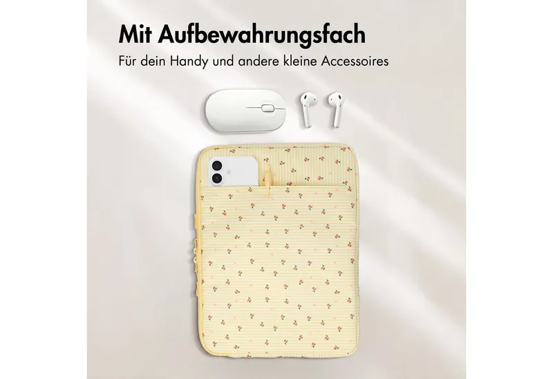 imoshion imoshion Laptop-Hülle imoshion Design Laptop Hülle 13-14 Zoll - Laptop Sleeve - Garden Strip, Bunt, – Produktbild 4 von 5